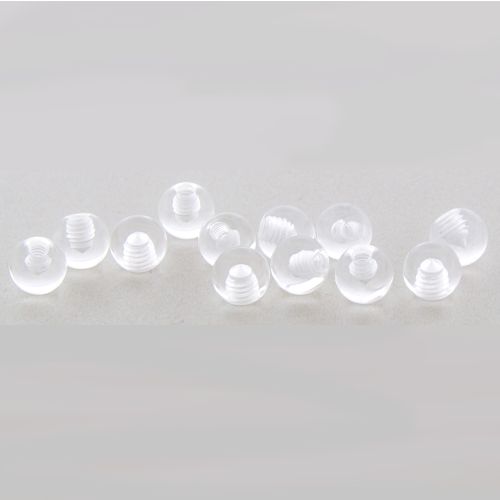 CLEAR ACRYLIC EXTERNALLY THREADED BALLS 