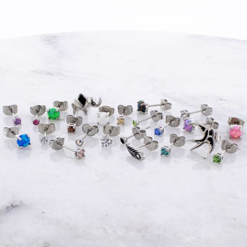 Steel Stud Assortment- Ear Piercing Collection