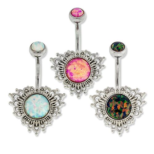 OPAL FILIGREE BELLY RING