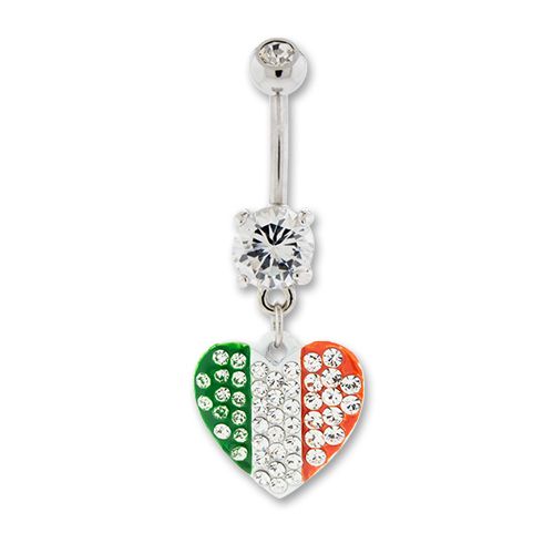 IRISH HEART BELLY RING