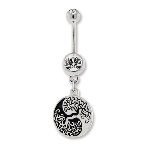 TREE YIN YANG BELLY RING