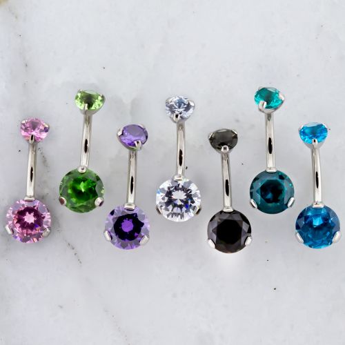 14G ZIRCONIA NAVEL RING