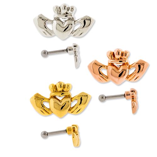 CLADDAGH EAR BARBELL