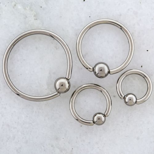 14G STEEL CAPTIVE BEAD RINGS