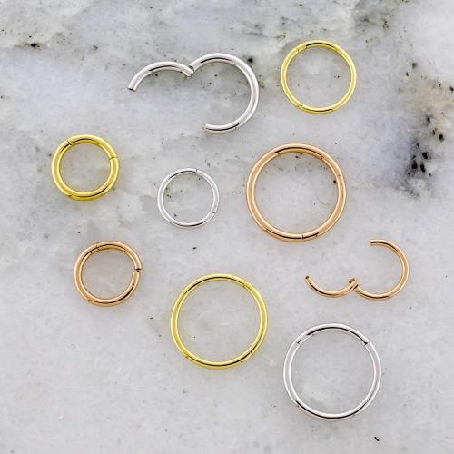 18KT Gold Hinged Segment Rings