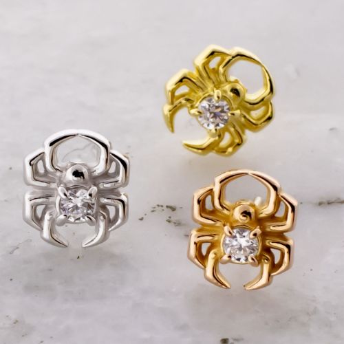 18KT Gold Threadless End - Spider