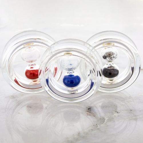 BOROSILICATE GLASS SPINNING HOURGLASS TUNNELS