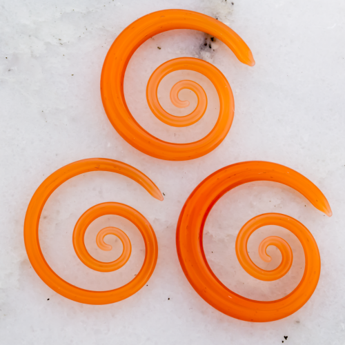 GLASS PEACH SPIRAL