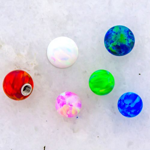 Externally Threaded End - Opal Balls 16G