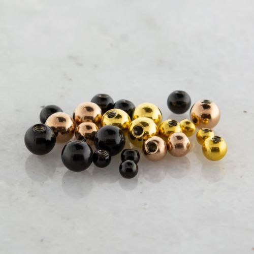 Steel Externally Threaded End - PVD Coated Balls 16G-14G