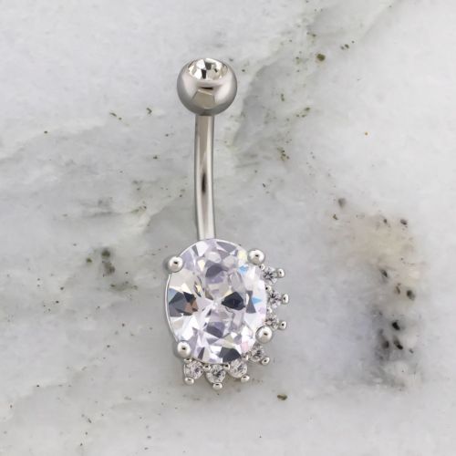 FANCY GEM BELLY RING