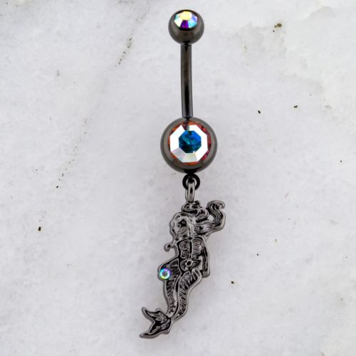 SKELETON MERMAID NAVEL RING