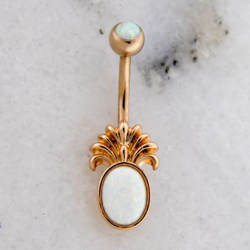 OPAL PINEAPPLE BELLY RING