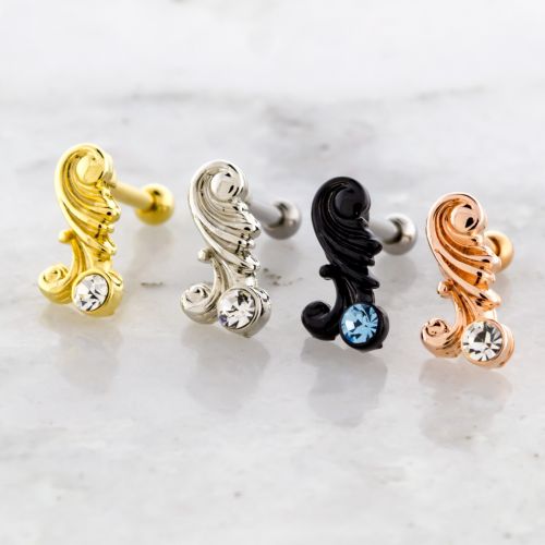 FILIGREE SWIRL EAR BARBELL