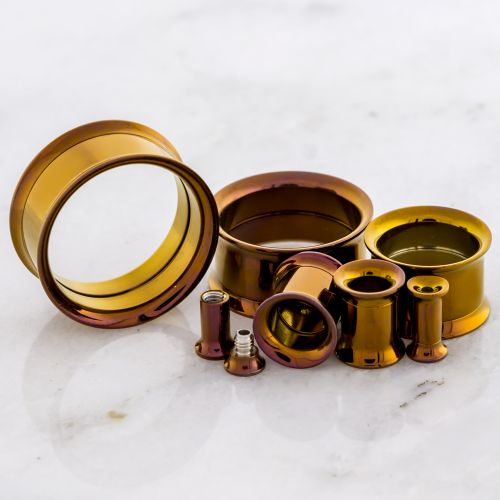 BRONZE ANODIZED INTERNALLY THREADED TUNNELS