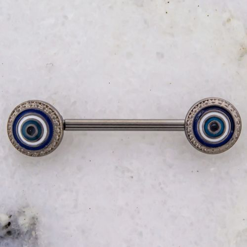 EVIL EYE NIPPLE BARBELL