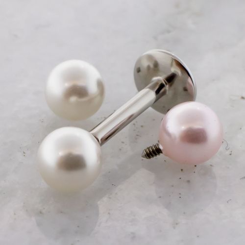 18G/16G STEEL LABRET W/ PEARL BALL