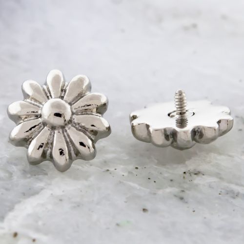 Steel Internally Threaded End - Daisy Flower 16G-18G