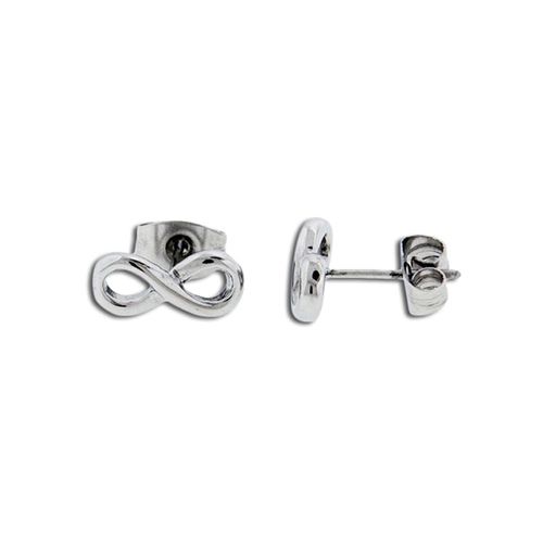 STEEL CAST 316L INFINITY SYMBOL EAR STUDS 