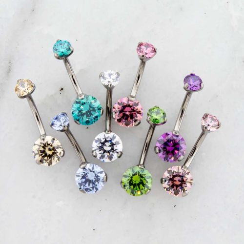 TITANIUM 5mmx8mm GEM PRONG SET PREMIUM ZIRCONIA