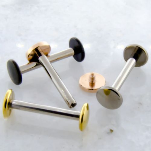 16G TITANIUM BARBELL W/ FLAT DISC 