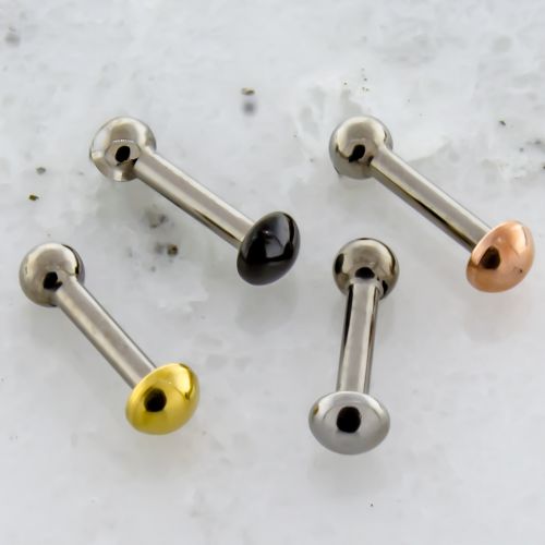 18G STEEL BARBELL W/ FLAT DISC 