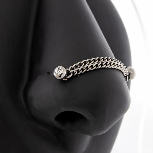 Titanium Threadless Nose Chain Curation - Fallon