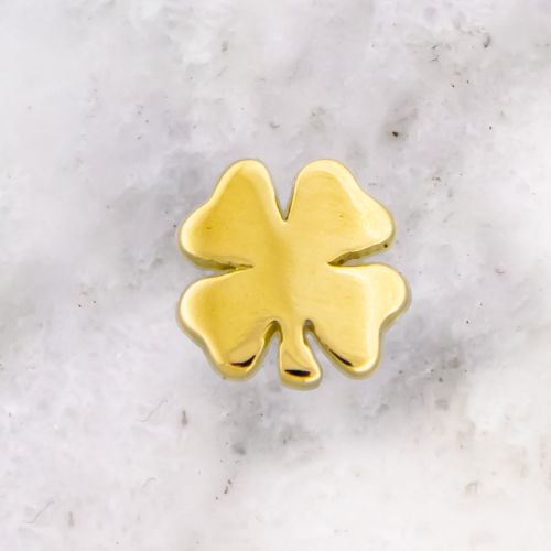 TEGAN'S TOOTH GEMS 18KT GOLD 4 LEAF CLOVER