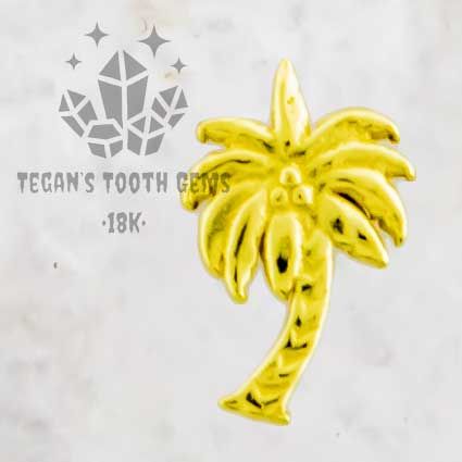 TEGAN'S TOOTH GEMS 18KT GOLD PALM TREE