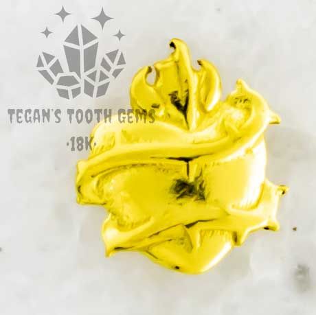 TEGAN'S TOOTH GEMS 18KT GOLD SACRED HEART