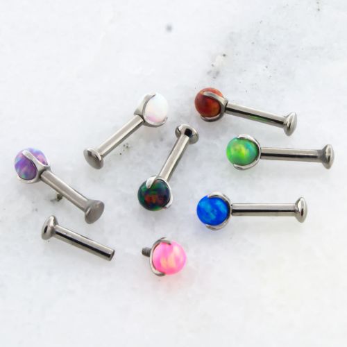 18G/16G TITANIUM HELIX CLAW OPAL PRONG SET