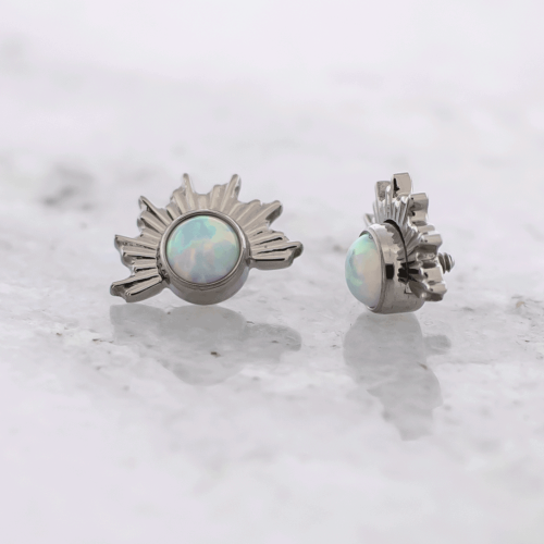 Titanium Internally Threaded End - Opal Sun 14G-18G