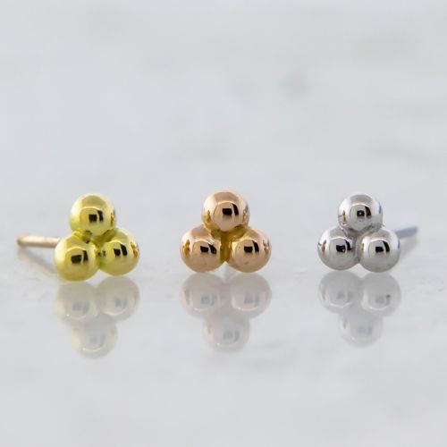 18K GOLD THREADLESS TRINITY BEAD ATTACHMENT