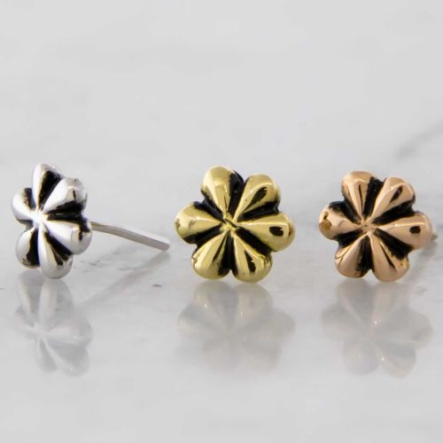 18K GOLD THREADLESS FLOWER ATTACHMENT