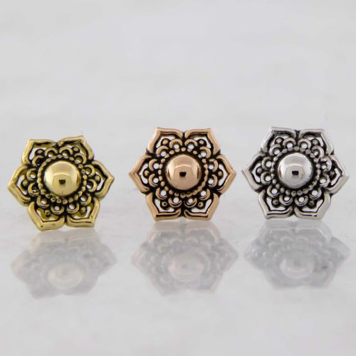 18K GOLD THREADLESS FLOWER ATTACHMENT