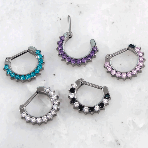 16G TITANIUM GEM SEPTUM CLICKERS