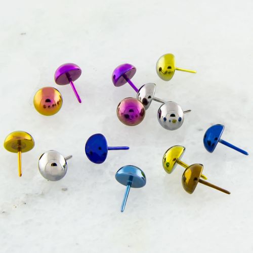 Titanium Threadless End - Plain Dome