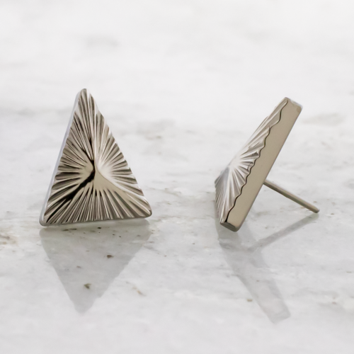 Titanium Threadless End - Radial Textured Pyramid