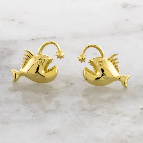 18kt Gold Threadless Anglerfish End