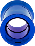 INTERNALLY THREADED DOUBLE FLARE TUNNEL 00G DARK BLUE ANODIZE