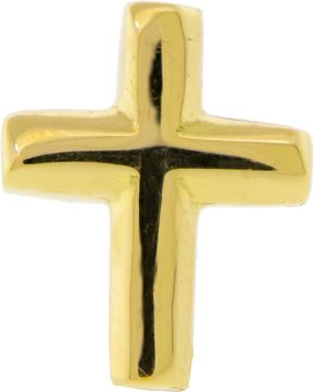 18K GOLD THREADLESS CROSS ATTACHMENT -18KT YELLOW GOLD