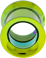 INTERNALLY THREADED DOUBLE FLARE TUNNEL 11MM GREEN ANODIZE