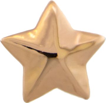 18K GOLD THREADLESS STAR ATTACHMENT-18KT WHITE GOLD