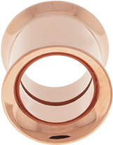 INTERNALLY THREADED DOUBLE FLARE TUNNEL 11MM ROSE GOLD PVD COATED