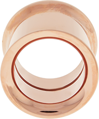 INTERNALLY THREADED DOUBLE FLARE TUNNEL 14MM ROSE GOLD PVD COATED