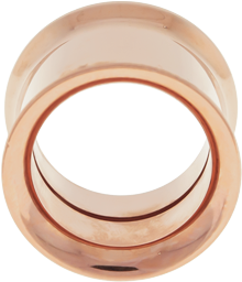 INTERNALLY THREADED DOUBLE FLARE TUNNEL 16MM ROSE GOLD PVD COATED