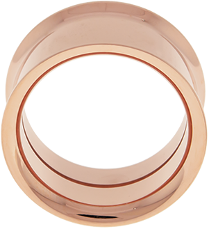 INTERNALLY THREADED DOUBLE FLARE TUNNEL 22MM ROSE GOLD PVD COATED