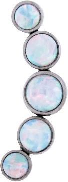 16G/18G CRESCENT OPAL REPLACEMENT END-WHITE OPAL