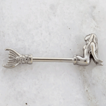 NIPPLE BARBELL WITH MERMAID ENDS