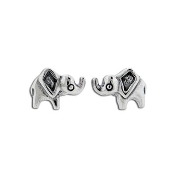 PAIR EARRING STUD ELEPHANT